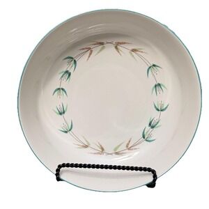 Franciscan Radiance Serving Bowl‎ Large 10" Mid Century Atomic Teal Rim